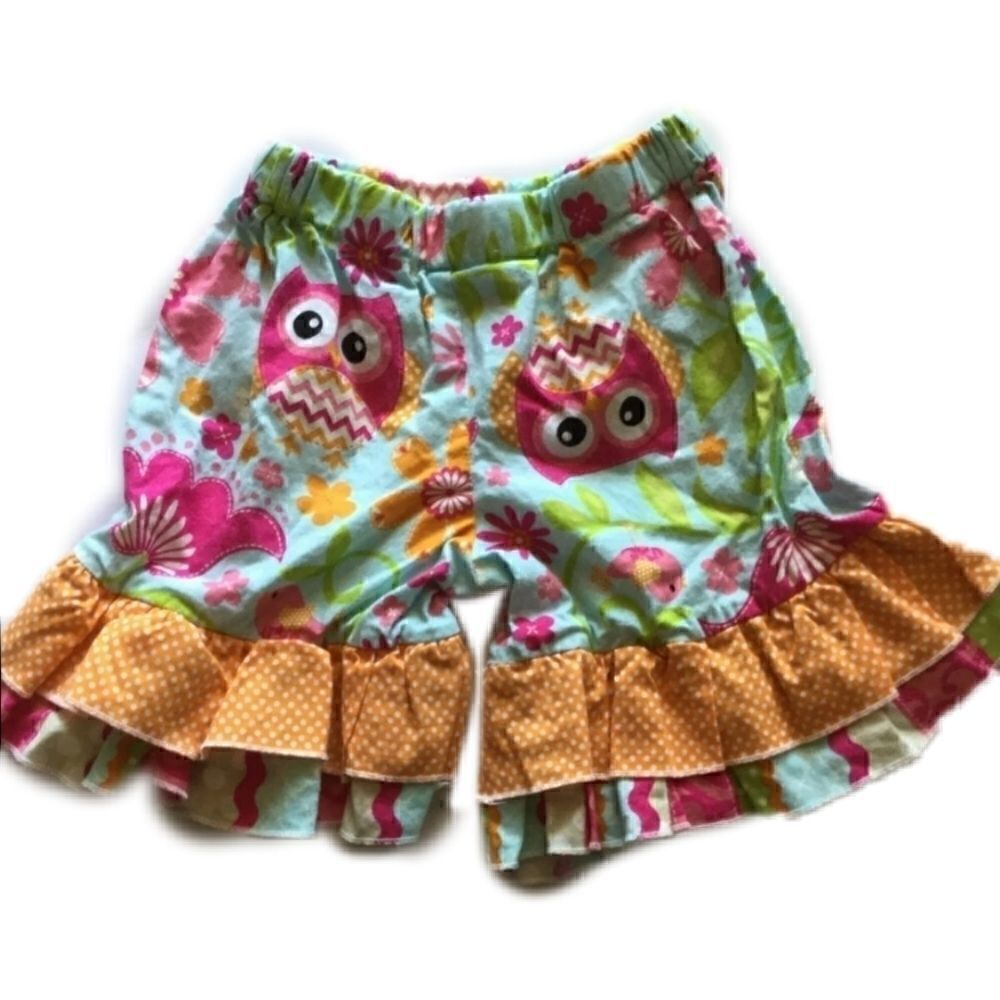 Hippie chick owl ruffle pants 5 for $25